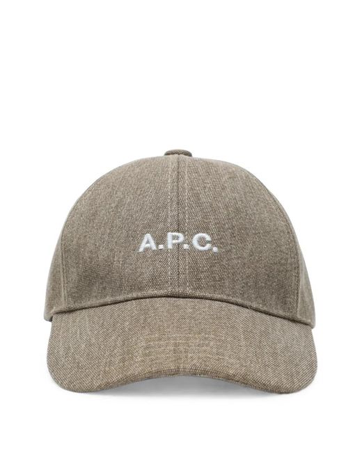 A.P.C. Gray Logo-Embroidered Cotton Baseball Cap