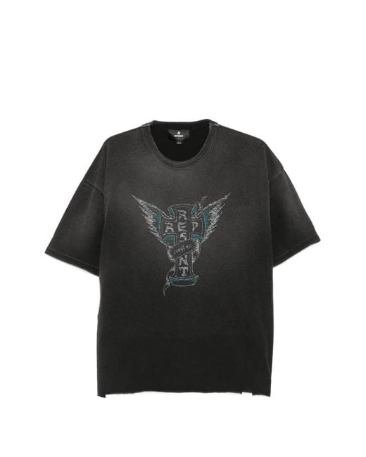 Represent Black Westide Graphic-Print T-Shirt for men