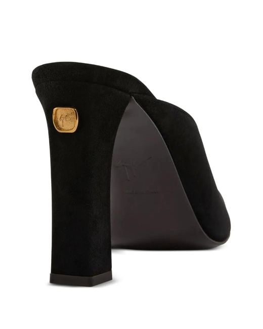 Giuseppe Zanotti Black Seal Mules 90