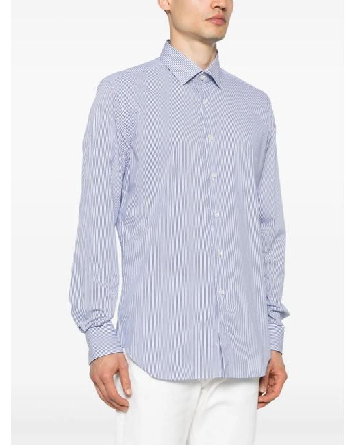 Eraldo Blue Striped Shirt for men