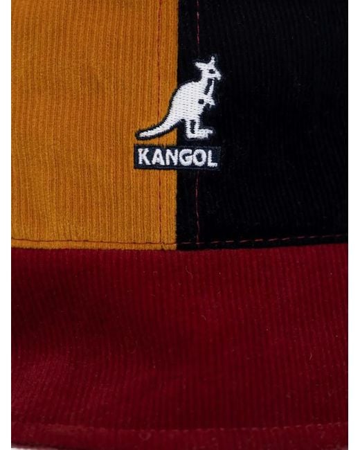 Kangol Red Patchwork Corduroy Bucket Hat