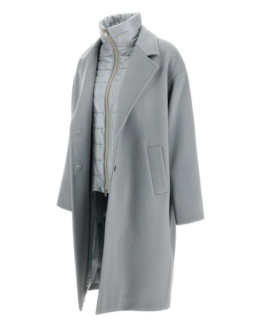 Herno Gray Layered Coat