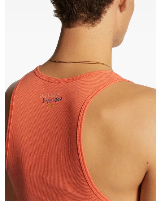 DSquared² Pink Ribbed Tank Top for men