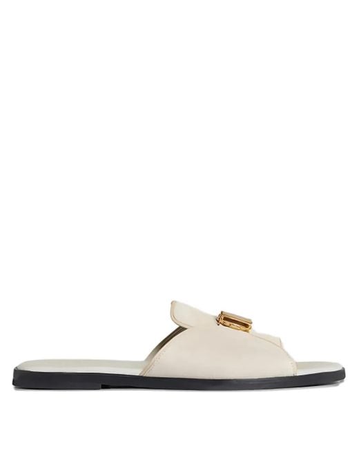 Agnona White Buckle Suede Sandals