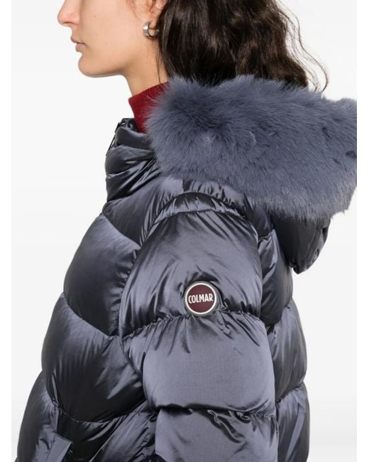 Chaqueta de pelo con capucha Colmar de color Blue