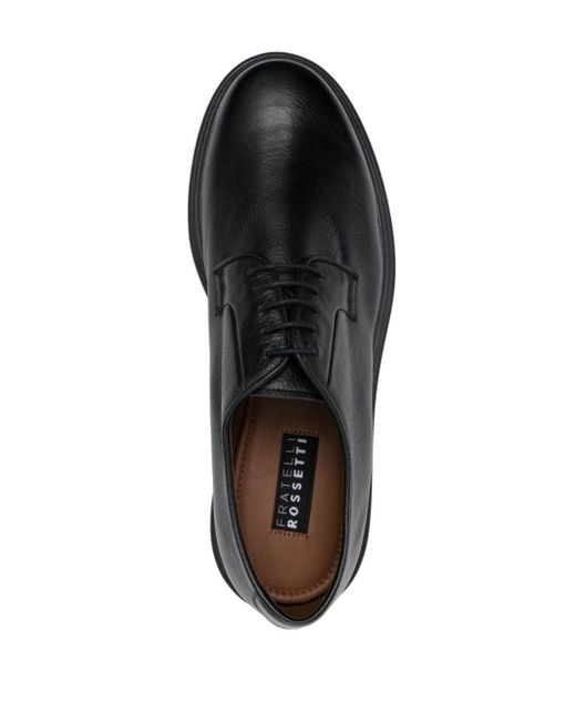 Fratelli Rossetti Black Leather Derby Shoes for men