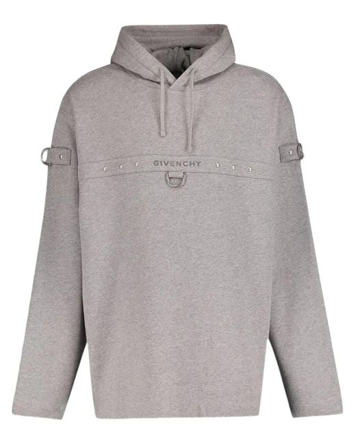 Sudadera con capucha de algodón Givenchy de hombre de color Gray