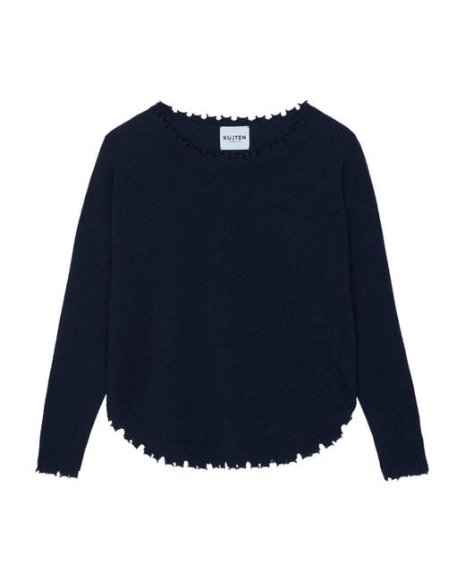 Kujten Blue Mela Scalloped Sweater