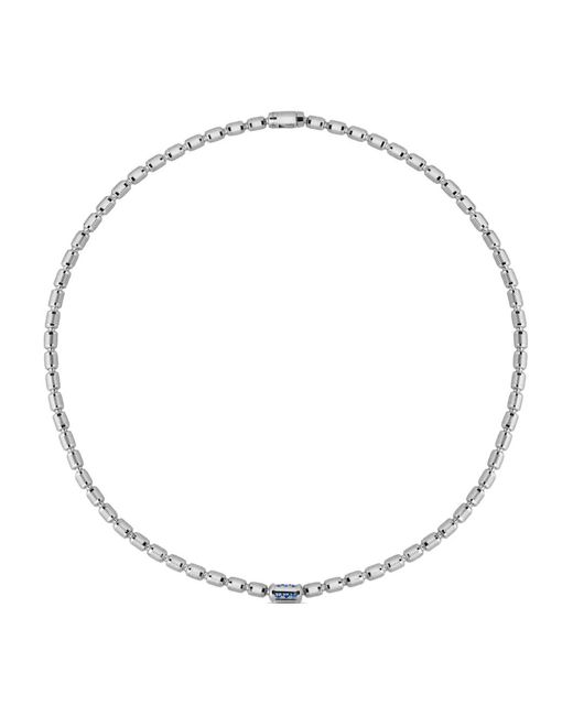 Officina Bernardi White 18Kt Lumen Sapphire And Diamond Necklace for men
