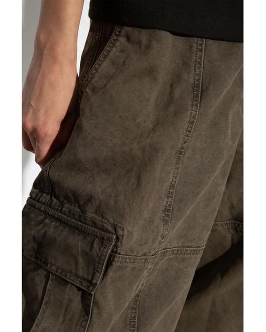 KENZO Gray Cotton Cargo Pants
