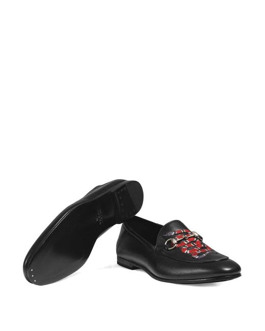 leather loafer with kingsnake