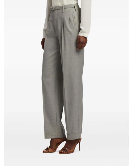 Ralph Lauren Gray Stamford Pleated Trousers
