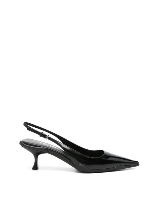 Prada Black Pointed-Toe Slingback Pumps