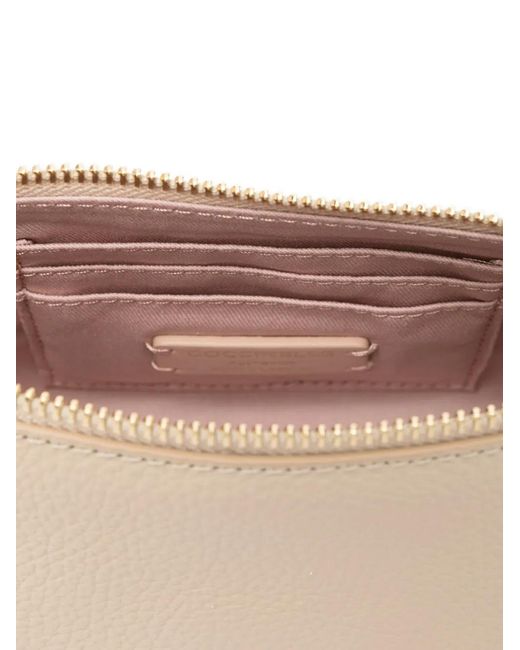Coccinelle White Mini Aura Sandshel Cross Body Bag