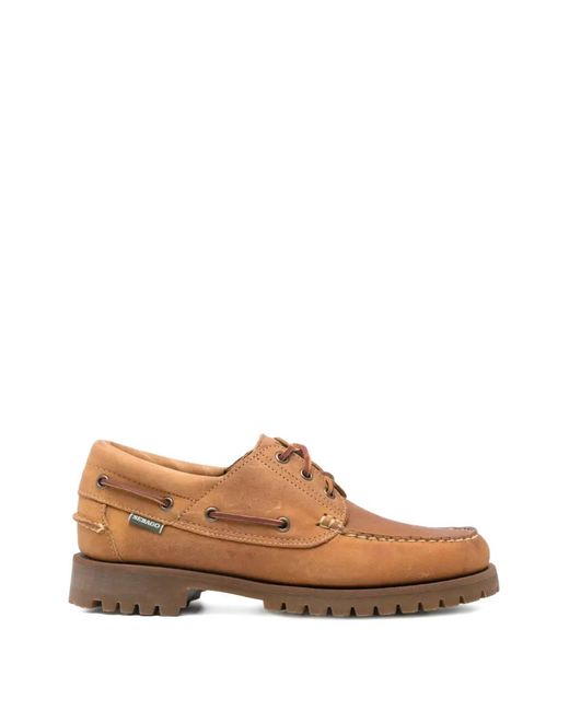 Sebago Brown Acadia Crazy Horse Boat Shoes for men