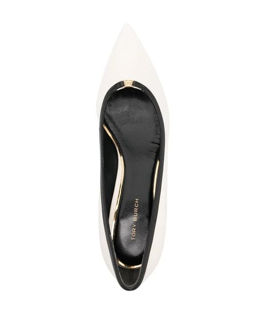 Tory Burch White 40Mm Double T Pumps