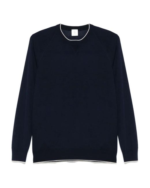 Eleventy Blue Wool Top for men