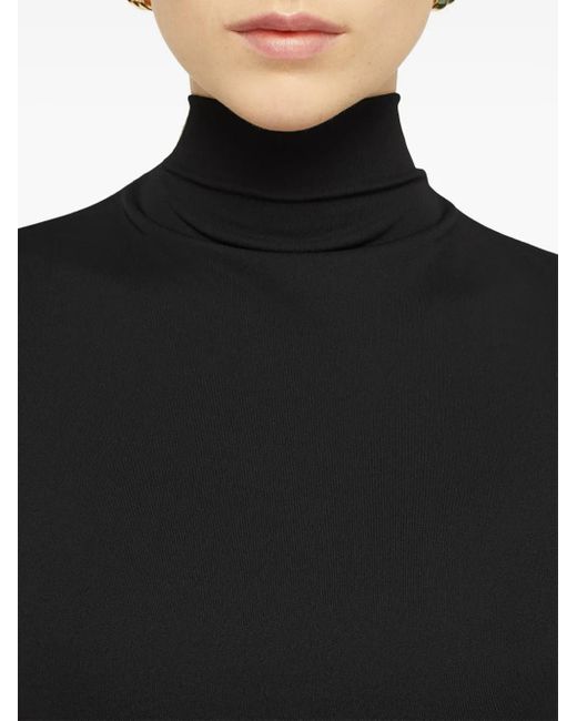 Jil Sander Black Layered-Design Midi Dress