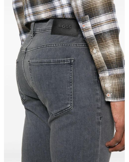 Boss Jeans Met Logopatch in het Gray voor heren
