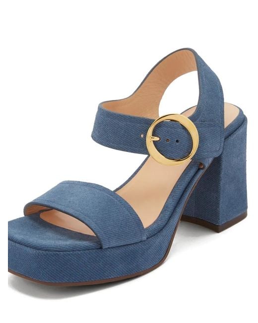 Odissi Blue Brianne Suede Sandals
