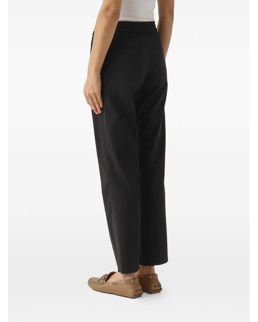 PT Torino Black Drawstring Elasticated-Waist Trousers