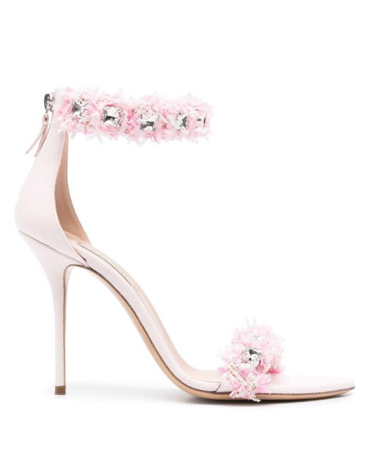 Casadei Pink Elsa 100mm Sandals