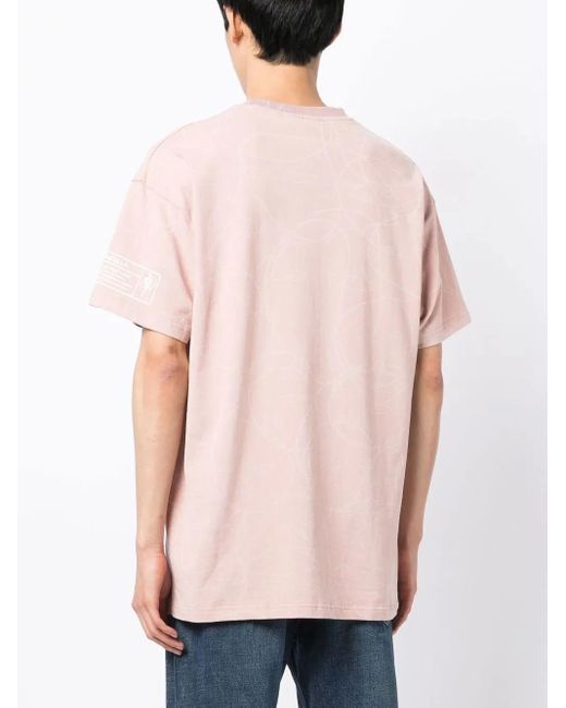 Haculla Pink Swirl-Print T-Shirt for men