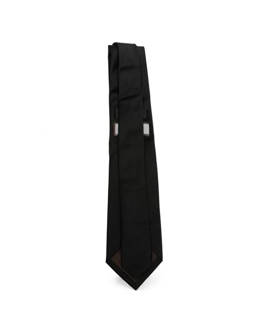 Canali Black Pointed-Tip Tie for men