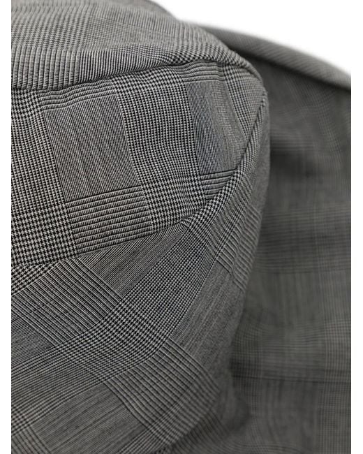 Junya Watanabe Gray Plaid Fedora Hat