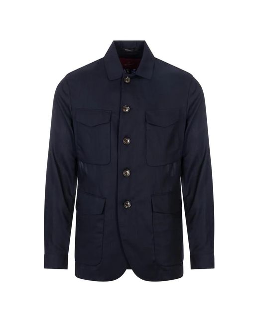 Montecore Blue Multi-Pocket Lightweight Jacket for men