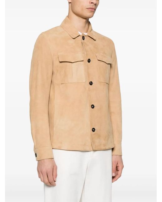 Tagliatore Natural Suede Jacket for men