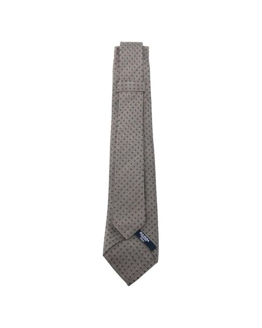 Barba Napoli White Micro-Pattern Silk Tie for men