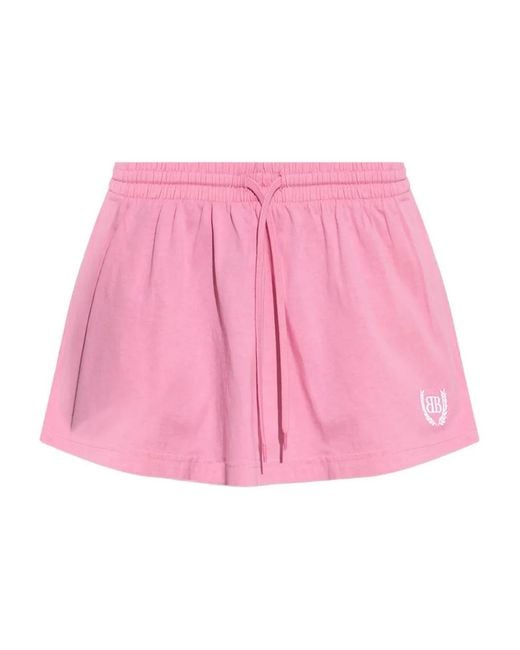 Minijupe À Patch Logo Balenciaga en coloris Pink