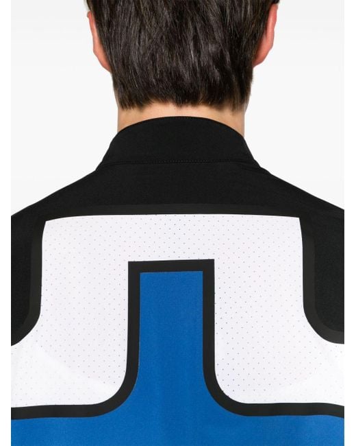J.Lindeberg Blue Jeff Hybrid Colour-block Jacket for men