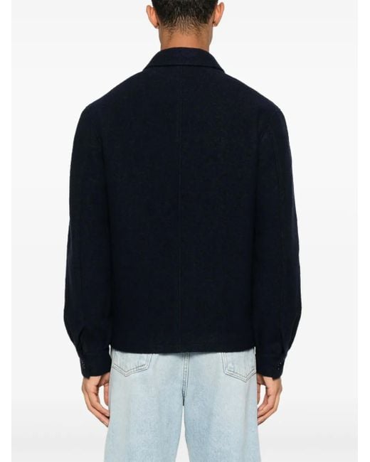 Fursac Blue Single-Breasted Blazer for men