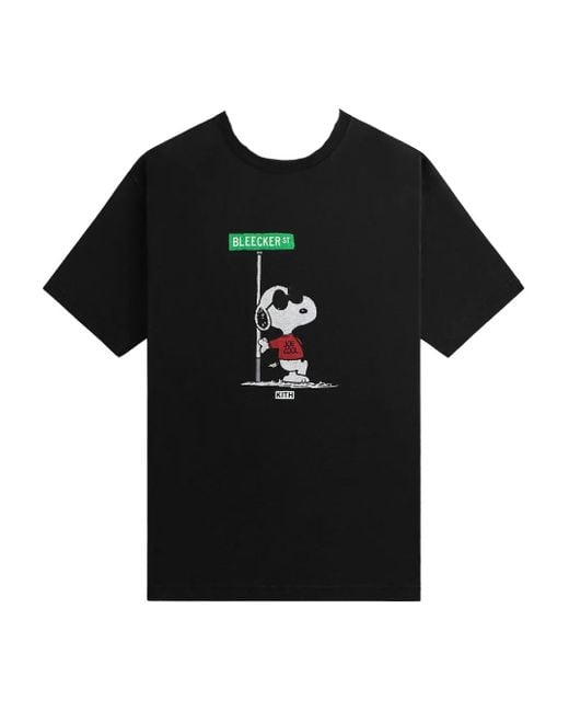 Kith Black X Peanuts Joe Cool Street T-Shirt for men