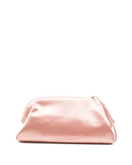 Alberta Ferretti スモール サテンクラッチバッグ Pink