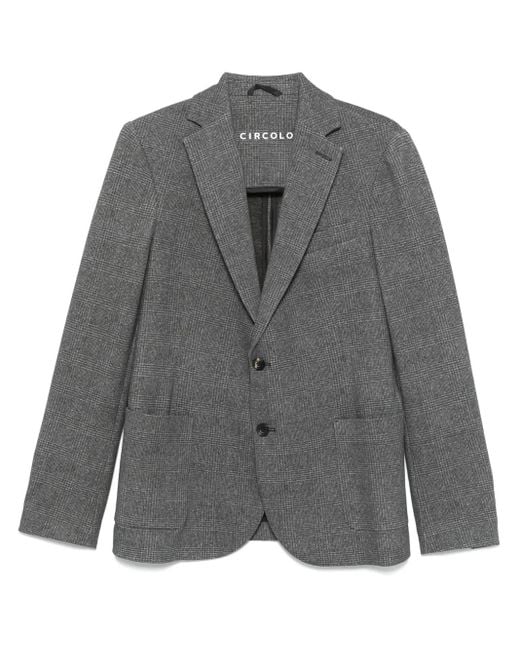 Circolo 1901 Gray Checked Blazer for men