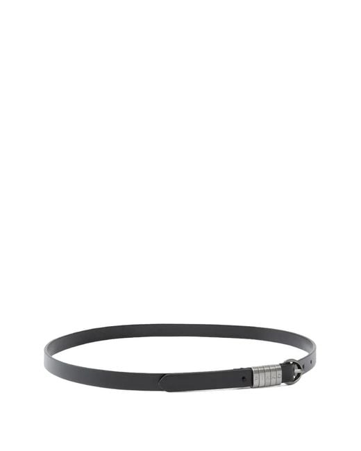 Pinko White Ring-Detail Belt