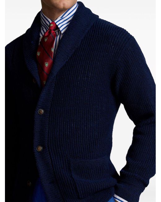 Polo Ralph Lauren Blue Linen-blend Cardigan for men
