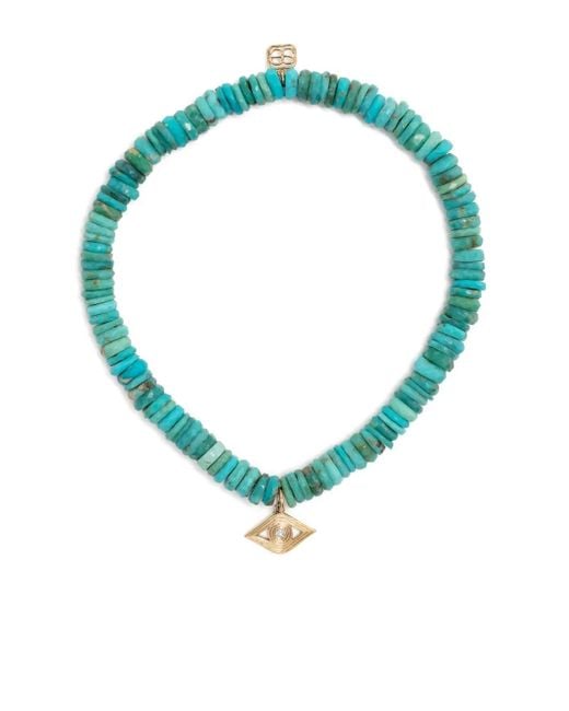 Sydney Evan Blue 14Kt Evil Eye Bracelet for men
