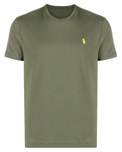 Polo Ralph Lauren Green Polo Short Sleeve Custom Fit Crew Neck T-shirt for men