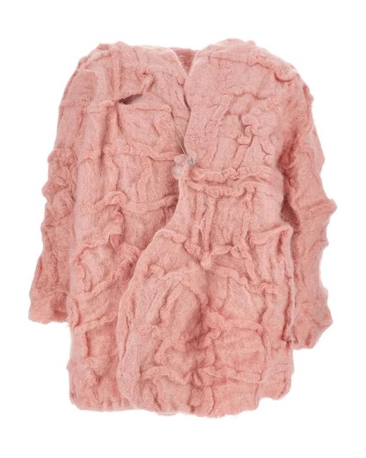 Daniela Gregis Pink Cardigan À Col Rond