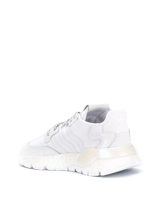 adidas Leather Nite Jogger Sneakers in White - Lyst