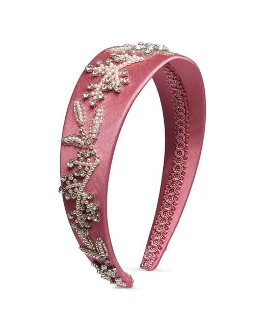 Erdem Pink Embellished Headband