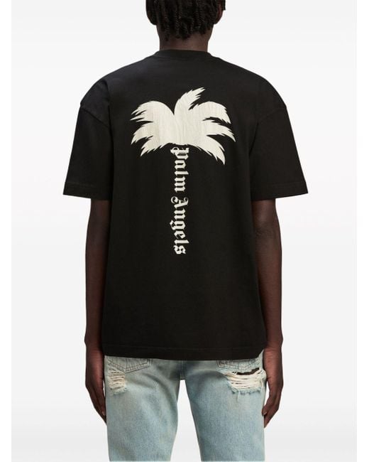 Palm Angels Katoenen T-shirt in het Black voor heren