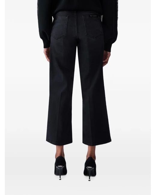Liu Jo Blue Cropped Flare Pants