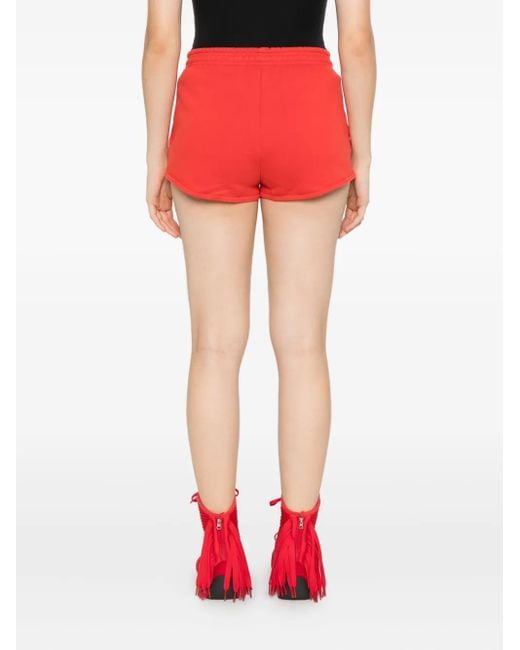 Entire studios Red Pocket-Detail Elasticated-Waist Shorts