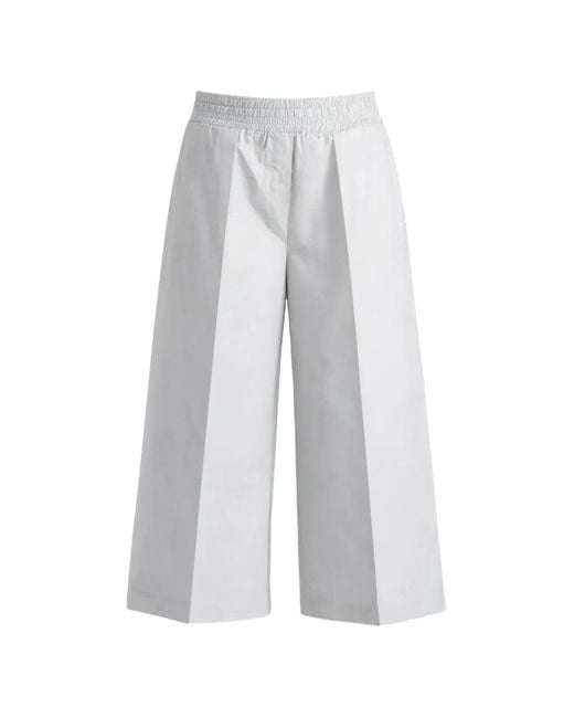 Liviana Conti White Omar Elasticated-Waistband Cropped Trousers