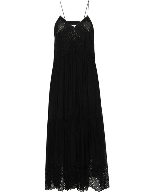 Isabel Marant Sabba Katoenen Maxi-jurk in het Black